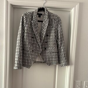 Chic Black and White Women's Blazer